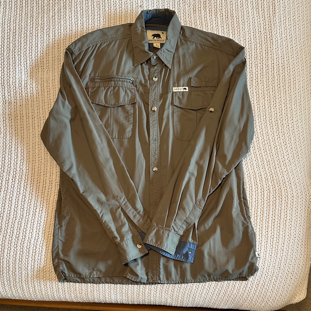 Men's Lightweight Olive Shirt Jacket